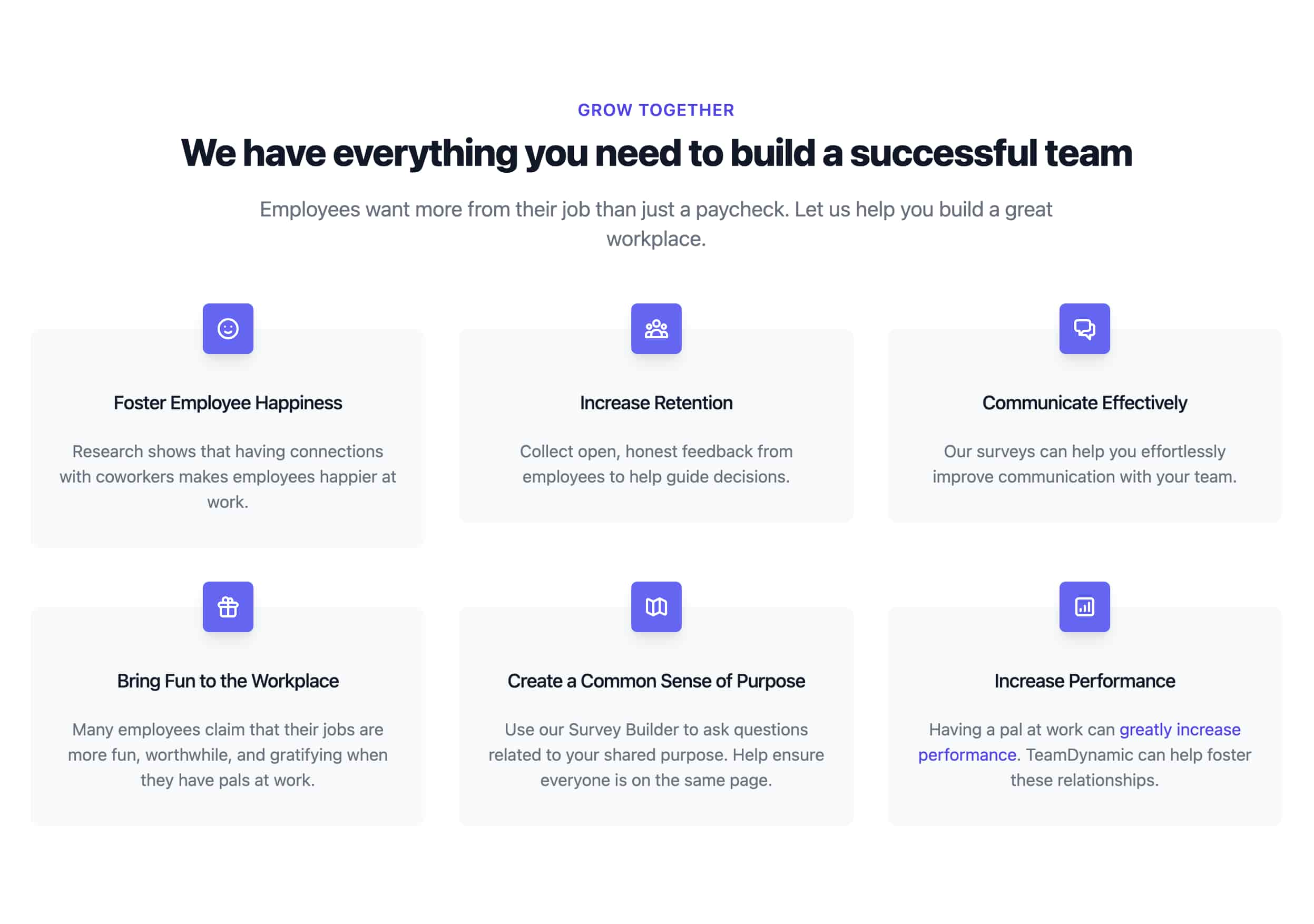 Screenshot of TeamDynamic