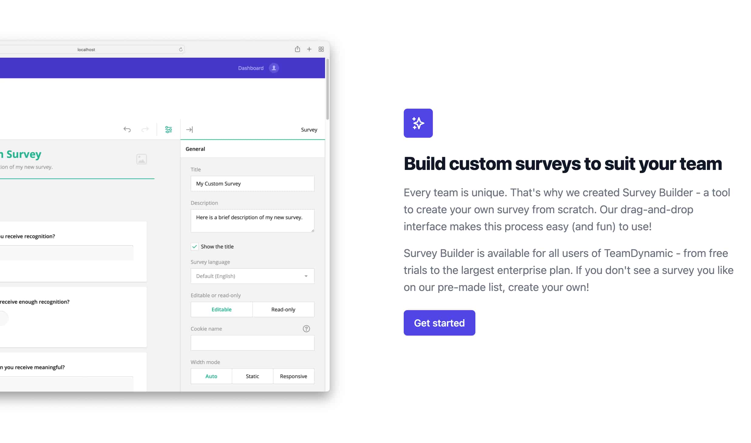 Screenshot of TeamDynamic
