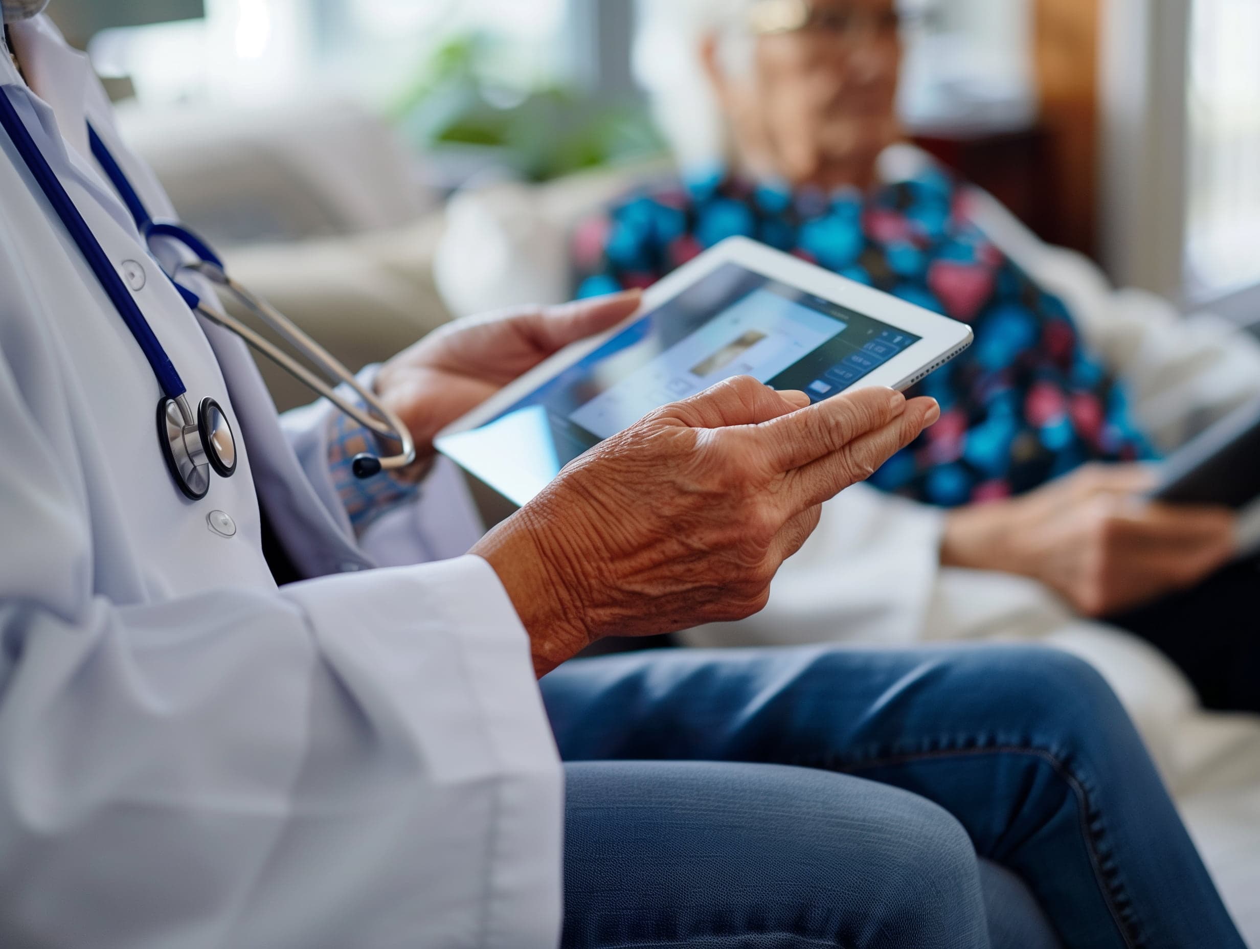 A doctor and a patient discussing health